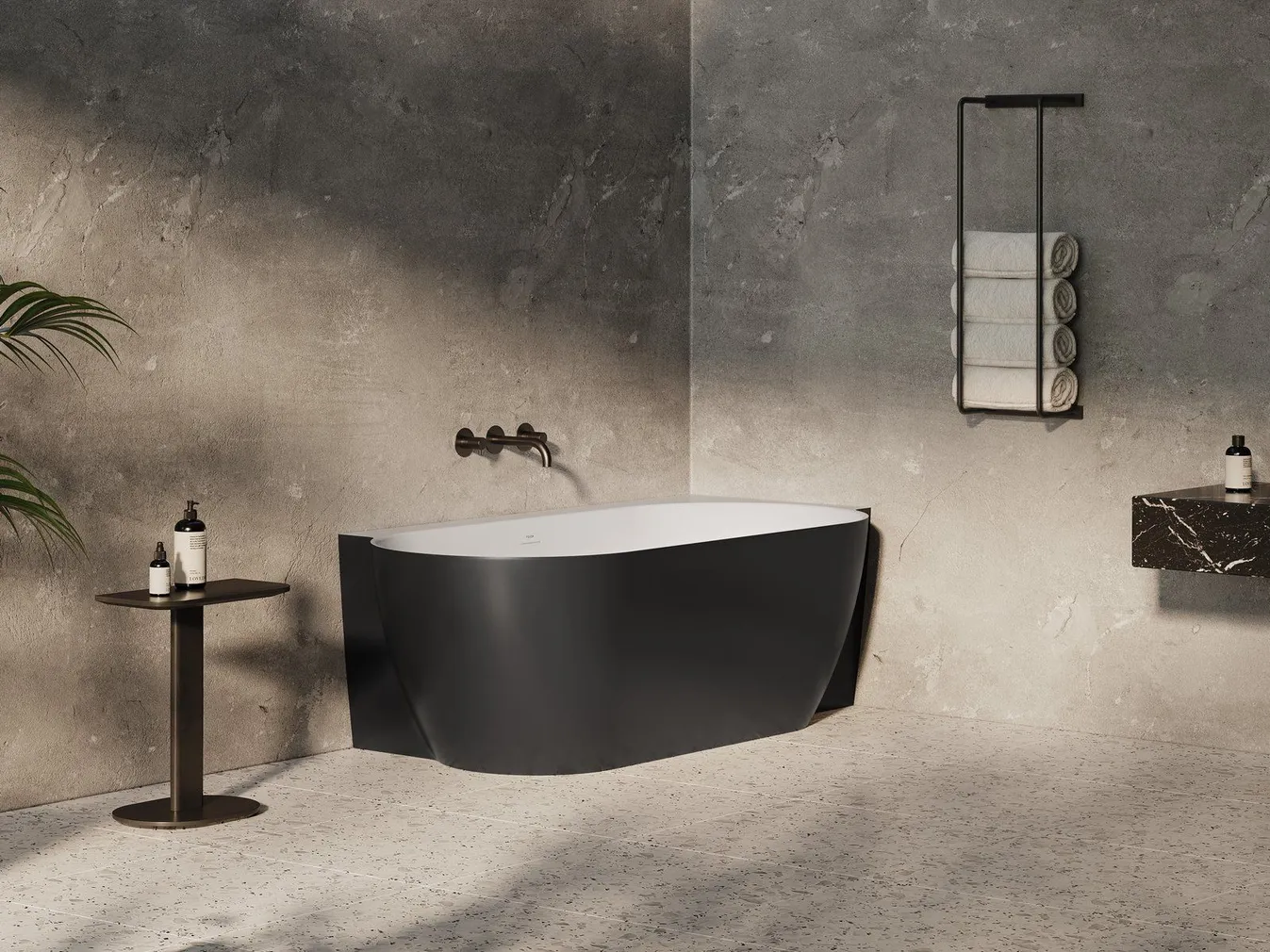 AKRÜÜLVANN RAVAK FREEDOM CORNER II TEC R 175X86CM PAREM, MUST/VALGE