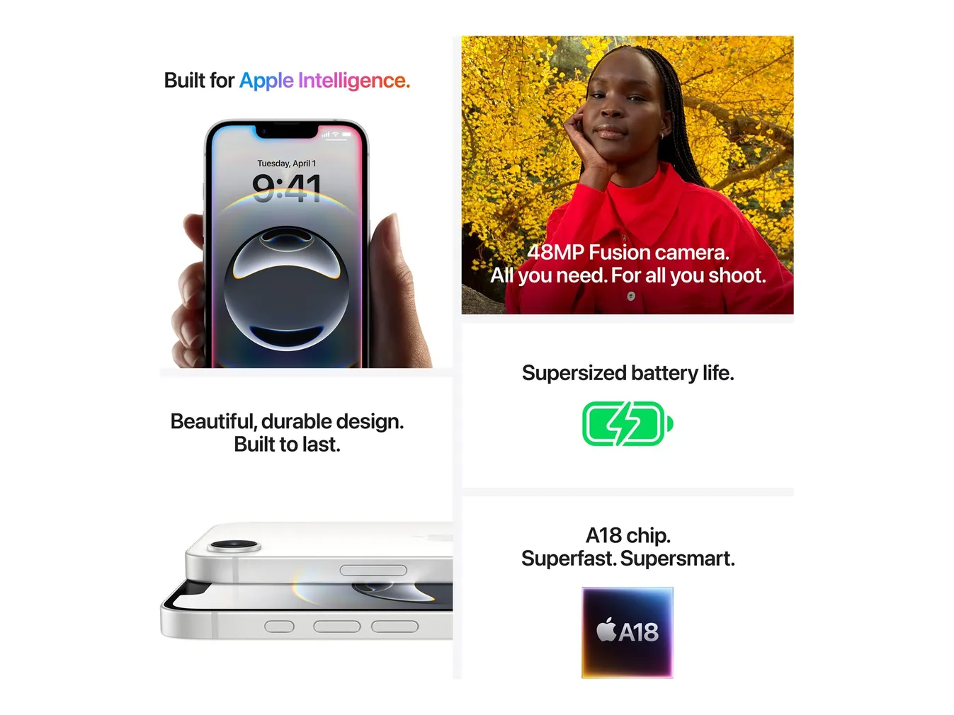 MOBIILTELEFON APPLE IPHONE 16E 128GB WHITE