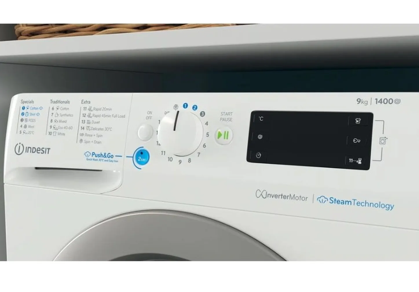 PESUMASIN INDESIT EESTLAETAV BWE 91496X, 9KG