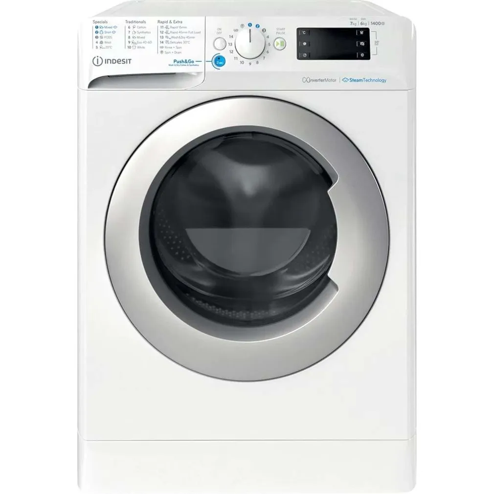 PESUMASIN-KUIVATI INDESIT BDE 76435, 7KG