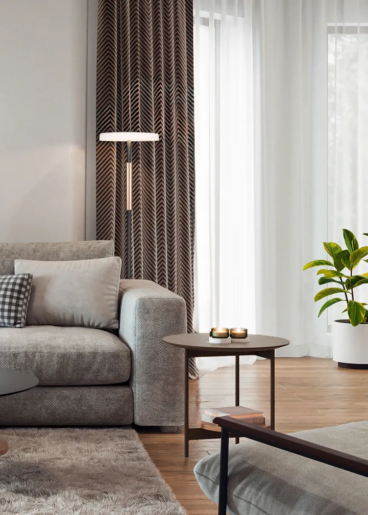 PÕRANDALAMP CELESTE LED MATT MUST/VALGE/KOHVIPRUUN