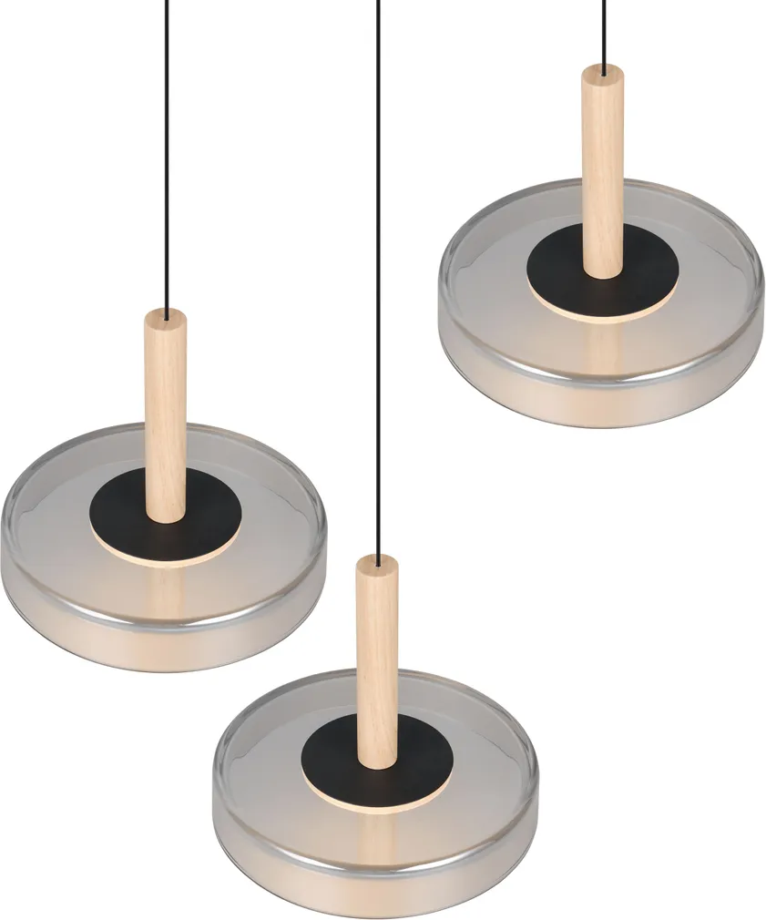 RIPPVALGUSTI CELESTE LED 3 MATT MUST KLAAS/KROOM/PUIT