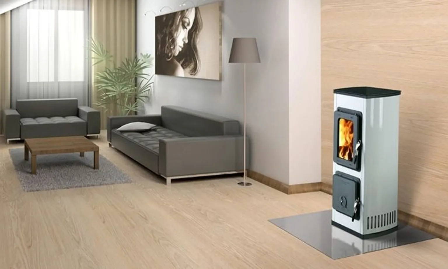 KAMIN SISSI VALGE 5KW