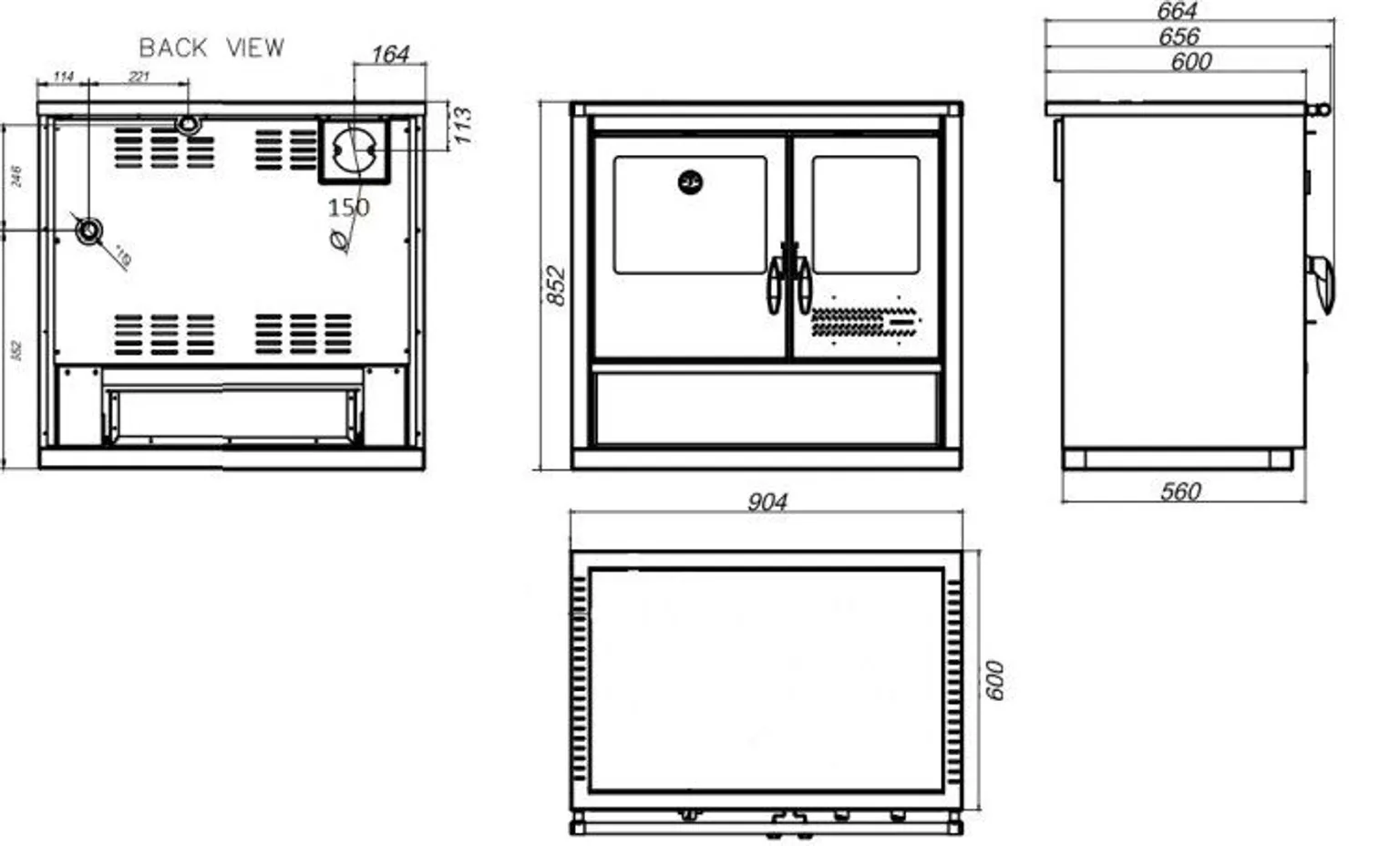 KESKKÜTTEPLIIT NORTH ECO KERAAMILISE PLAADIGA VK 15KW