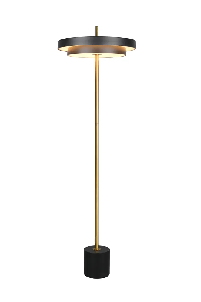 PÕRANDALAMP TRIO KEATON LED MUST MATT/MESSING