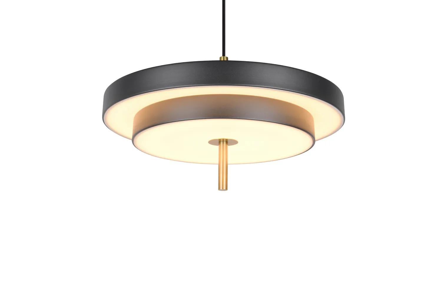 LAELAMP TRIO KEATON LED 40CM MUST MATT/MESSING