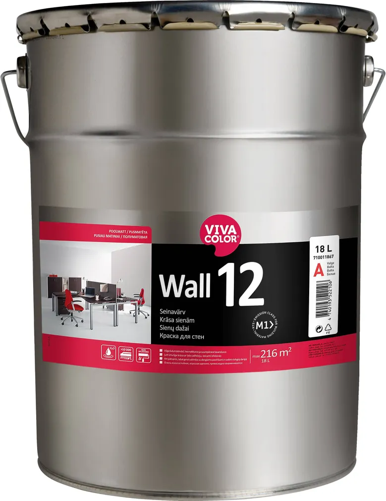 SEINAVÄRV VIVACOLOR 12 18L VALGE POOLMATT