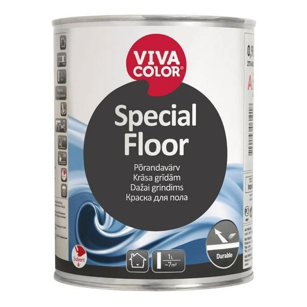PÕRANDAVÄRV VIVACOLOR SPECIAL FLOOR 0,9L VALGE LÄIKIV