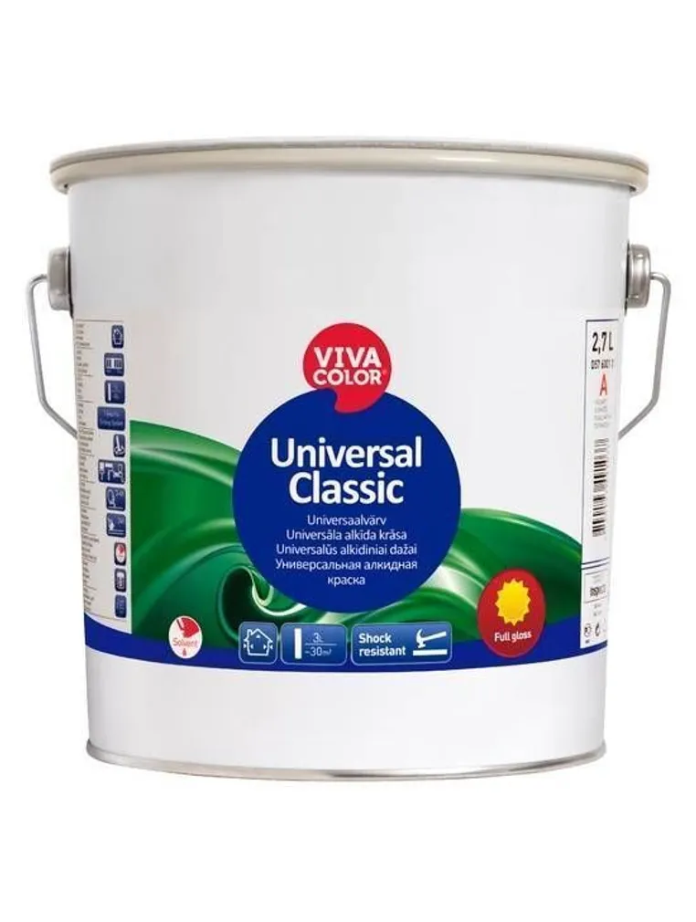 UNIVERSAALVÄRV VIVACOLOR UNIVERSAL CLASSIC 2,7L VALGE LÄIKIV