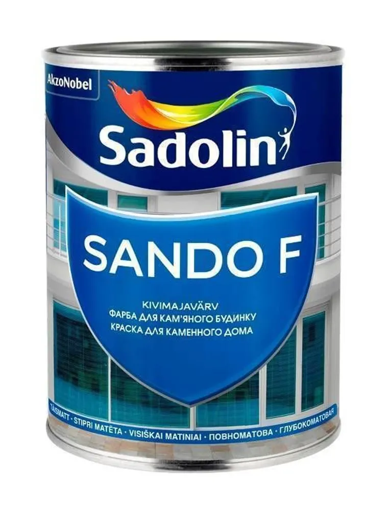 KIVIFASSAADIVÄRV SADOLIN SANDO F 1L VALGE TÄISMATT