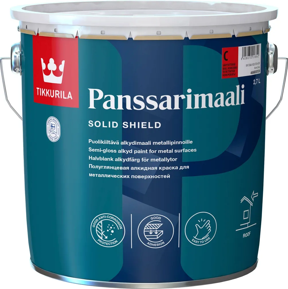 KATUSEVÄRV TIKKURILA PANSSARIMAALI 2,7L VALGE POOLLÄIKIV