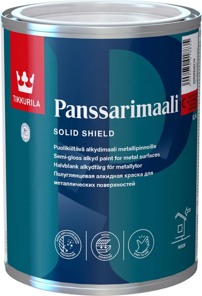 KATUSEVÄRV TIKKURILA PANSSARIMAALI 0,9L VALGE POOLLÄIKIV