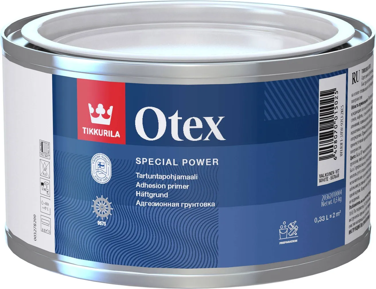 KRUNTVÄRV TIKKURILA OTEX 0,33L VALGE TÄISMATT