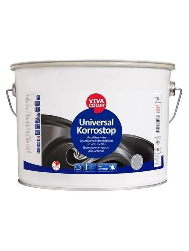 METALLIKRUNTVÄRV VIVACOLOR UNIVERSAL KORROSTOP 10L HALL MATT