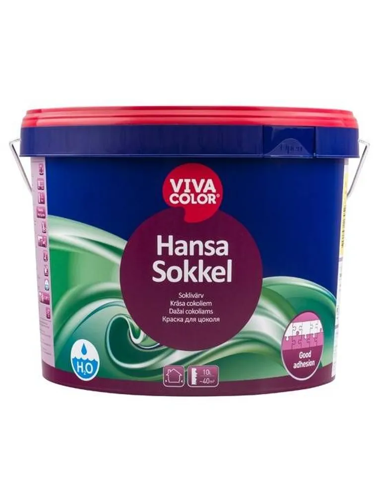 SOKLIVÄRV VIVACOLOR HANSA SOKKEL 9L VALGE MATT