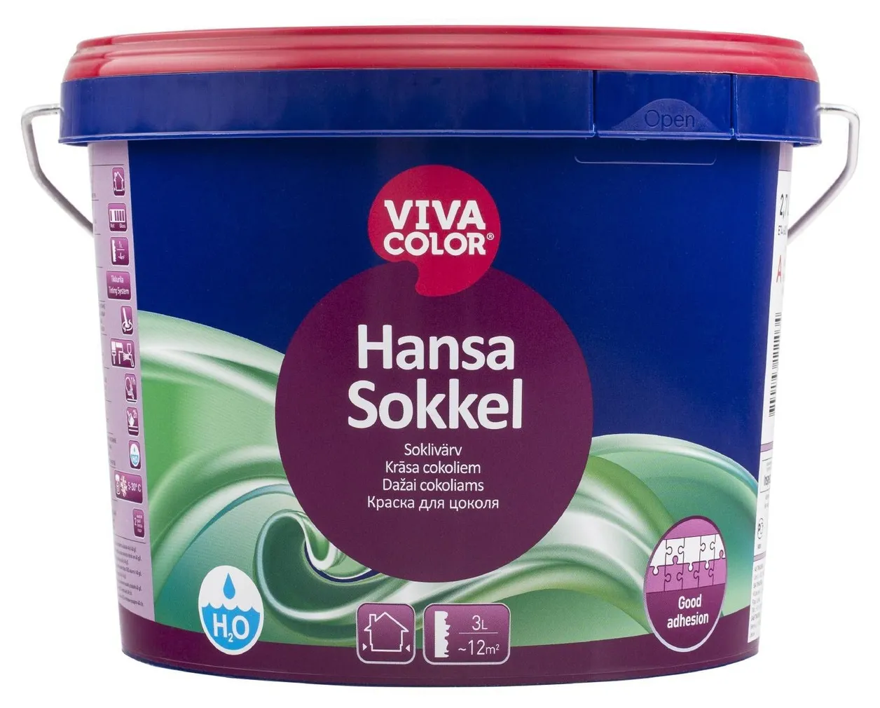 SOKLIVÄRV VIVACOLOR HANSA SOKKEL 2,7L VALGE MATT