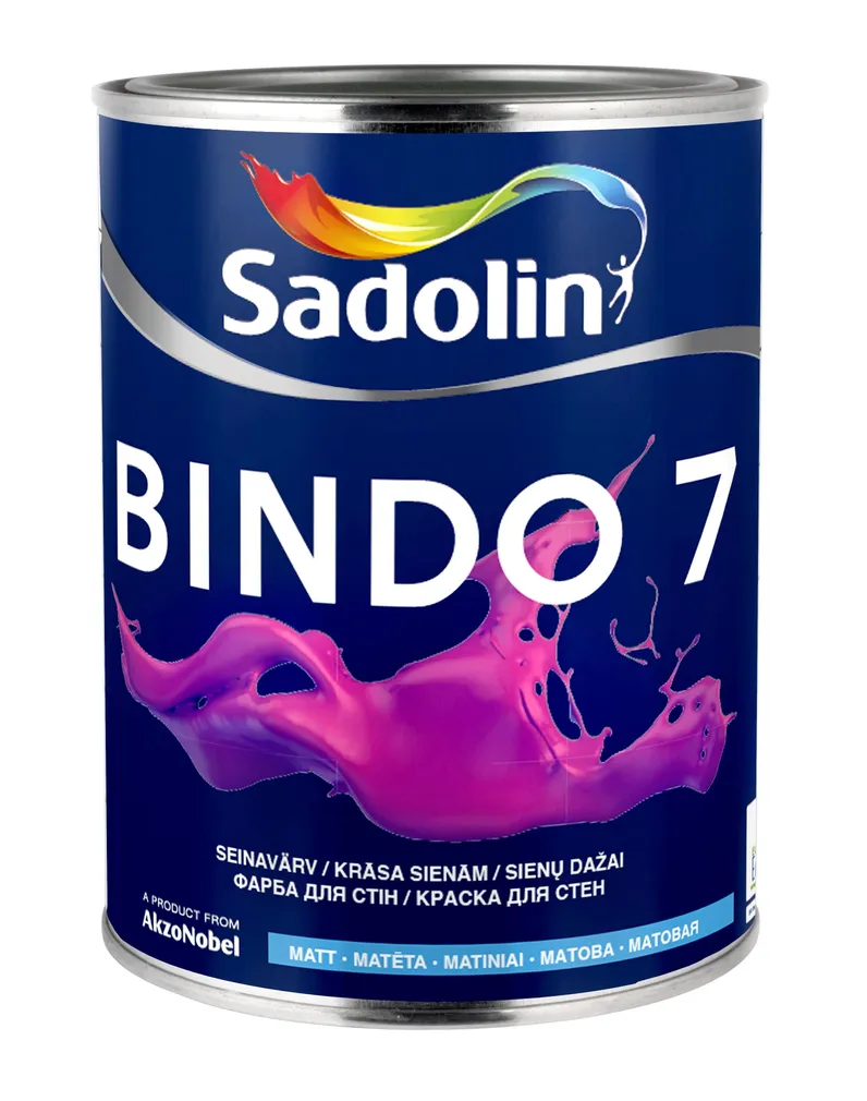 SEINAVÄRV SADOLIN BINDO 7 BW VALGE 1L MATT