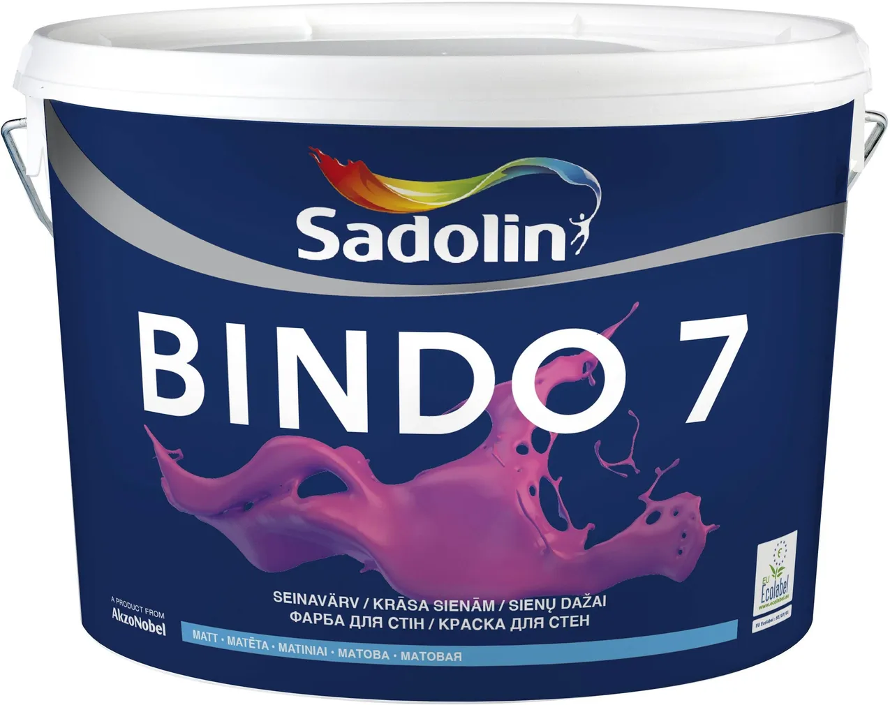 SEINAVÄRV SADOLIN BINDO 7 BW VALGE 10L MATT