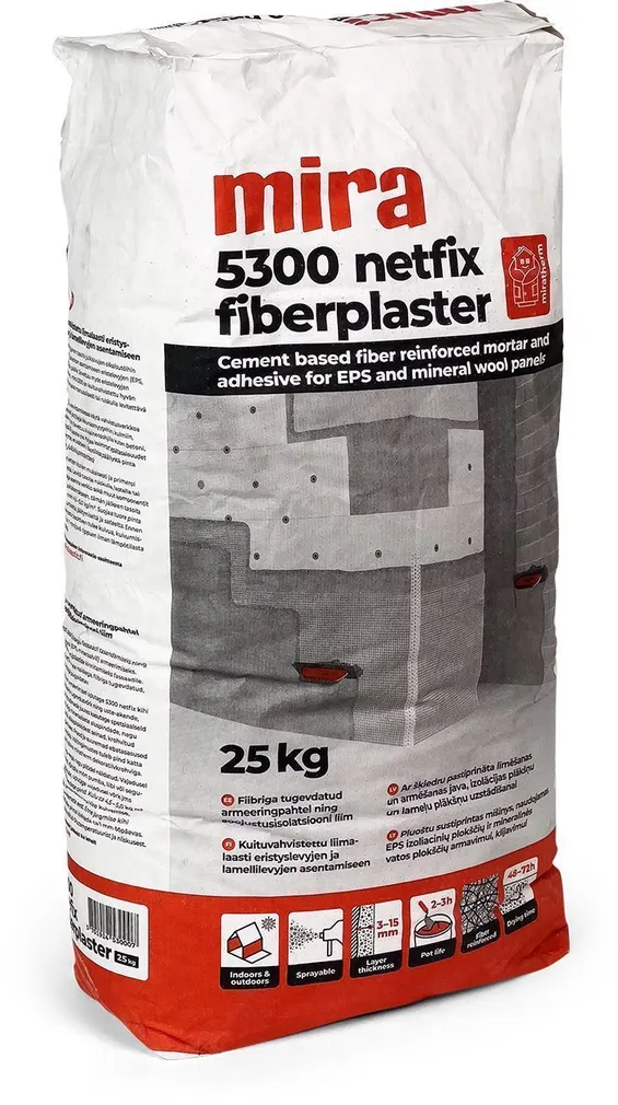 ARMEERSEGU MIRA 5300 NETFIX FIBERPLASTER 25KG