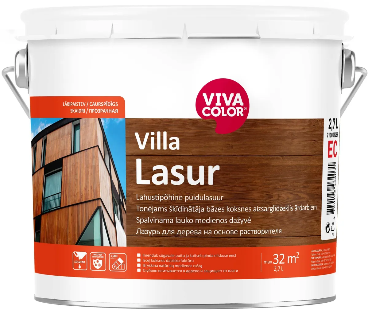 PUIDULASUUR VIVACOLOR VILLA LASUR 2,7L VÄRVITU TOONIMISALUS