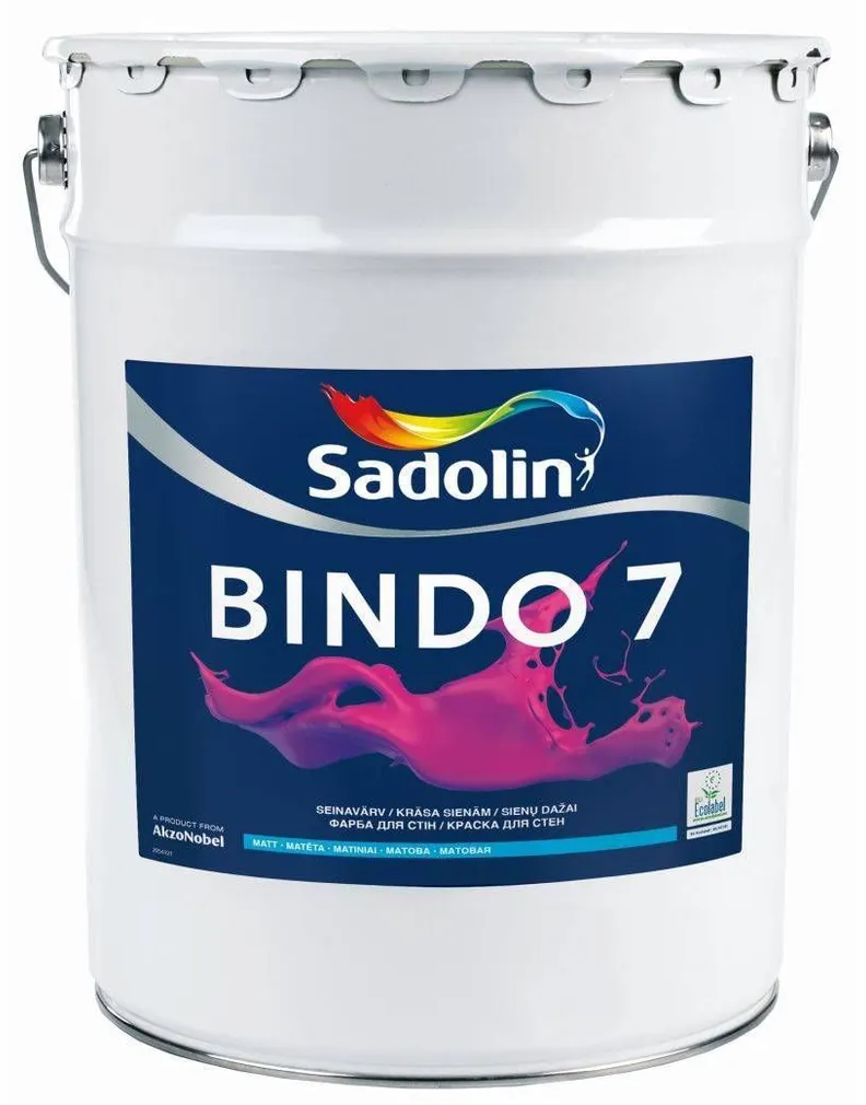 SEINAVÄRV SADOLIN BINDO 7 20L VALGE MATT
