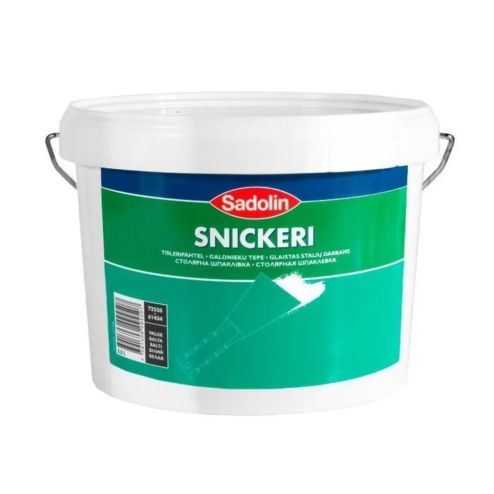 PUIDUPAHTEL SADOLIN SNICKERI 2,5L VALGE