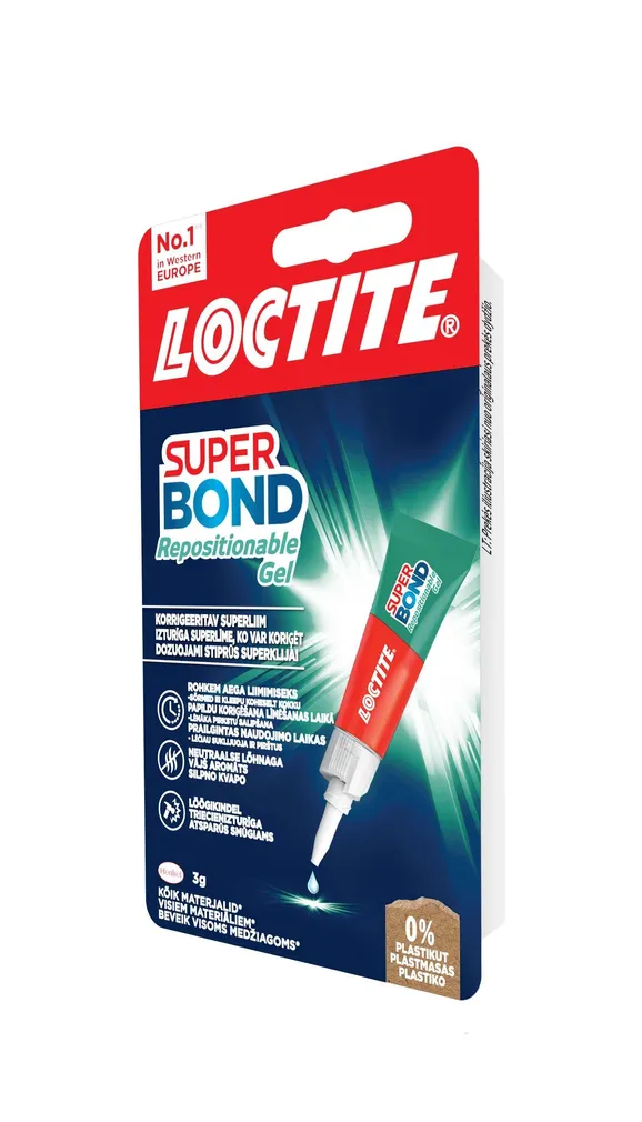 LIIM LOCTITE SUPERBOND PURE GEL 3G TUUBIS