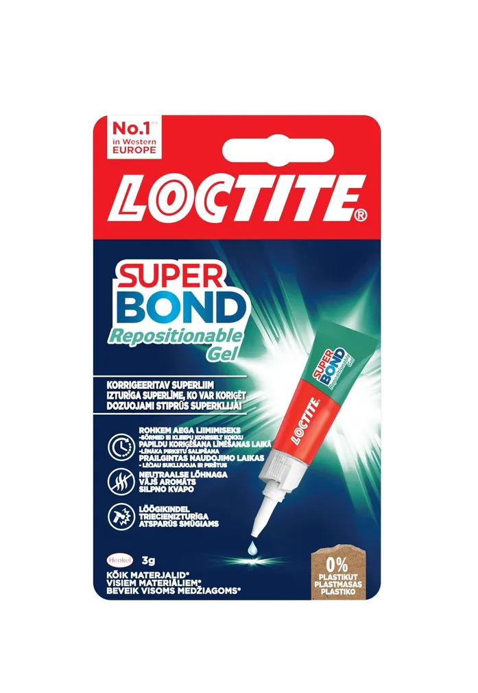 LIIM LOCTITE SUPERBOND PURE GEL 3G TUUBIS
