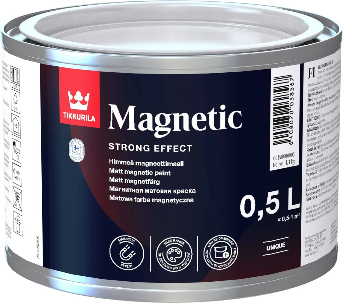 MAGNETVÄRV TIKKURILA MAGNETIC 0,5L GRAFIITHAL MATT
