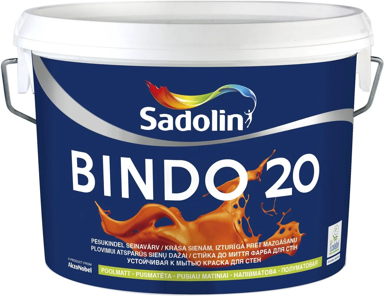 SEINAVÄRV SADOLIN BINDO 20 BW VALGE 5L POOLMATT