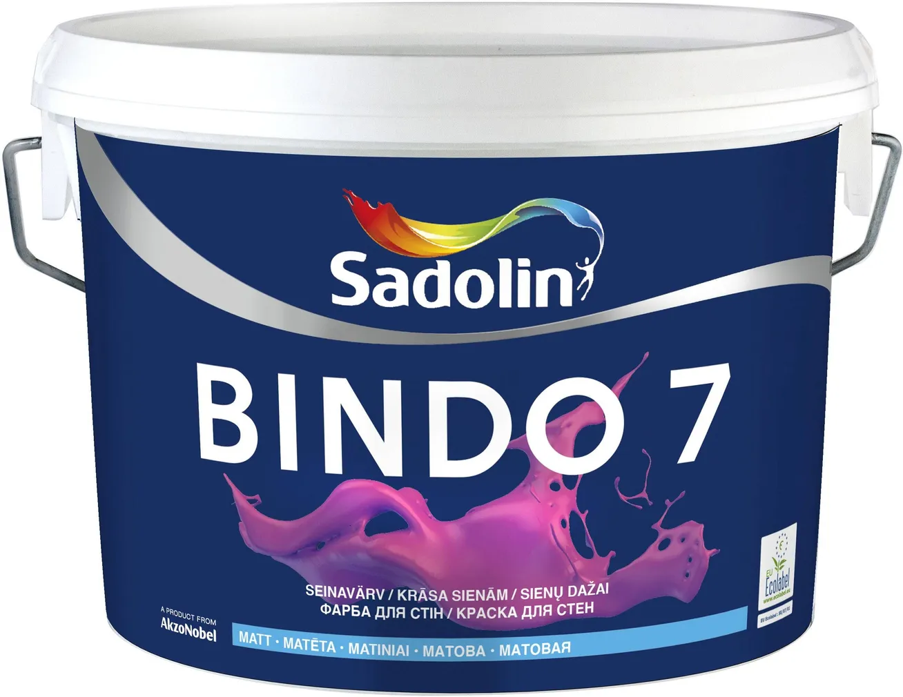 SEINAVÄRV SADOLIN BINDO 7 BW VALGE 5L MATT