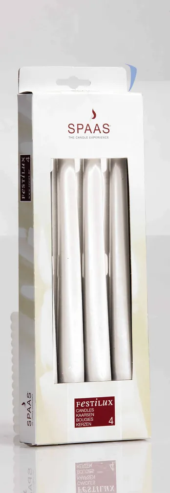 ANTIIKKÜÜNAL SPAAS 25CM 8H VALGE 4TK PAKIS