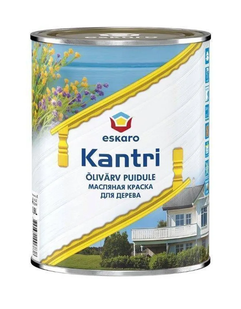 PUITFASSAADIVÄRV ESKARO KANTRI 0,9L VALGE LÄIKIV