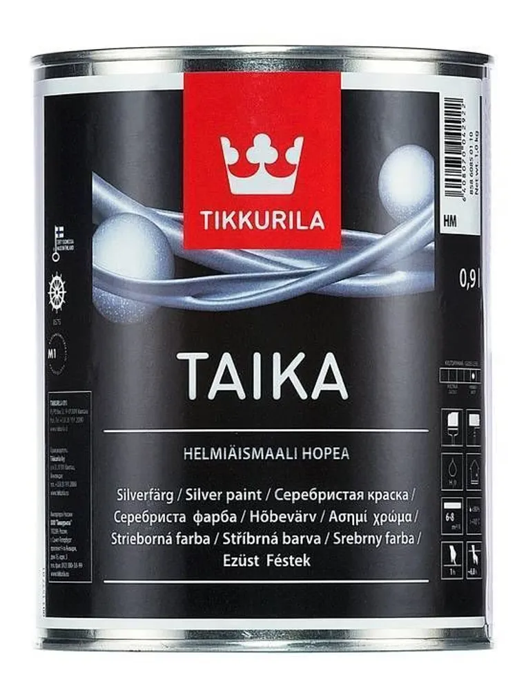 DEKORATIIVVÄRV TIKKURILA TAIKA HELMIÄISMAALI 0,9L HÕBEDANE POOLLÄIKIV