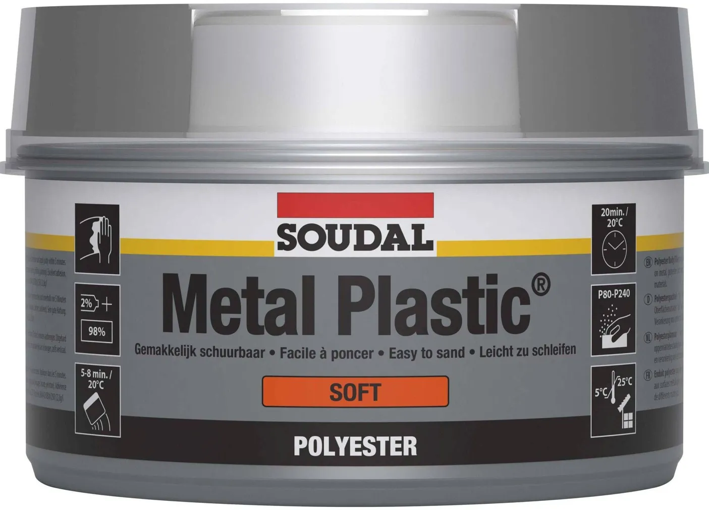 PAHTEL SOUDAL METAL PLASTIC SOFT 1KG (AUTO)