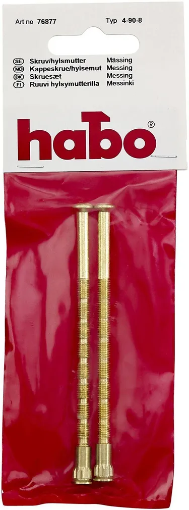 LUKUKRUVI +VASTUS M5X90 MESSING 2TK