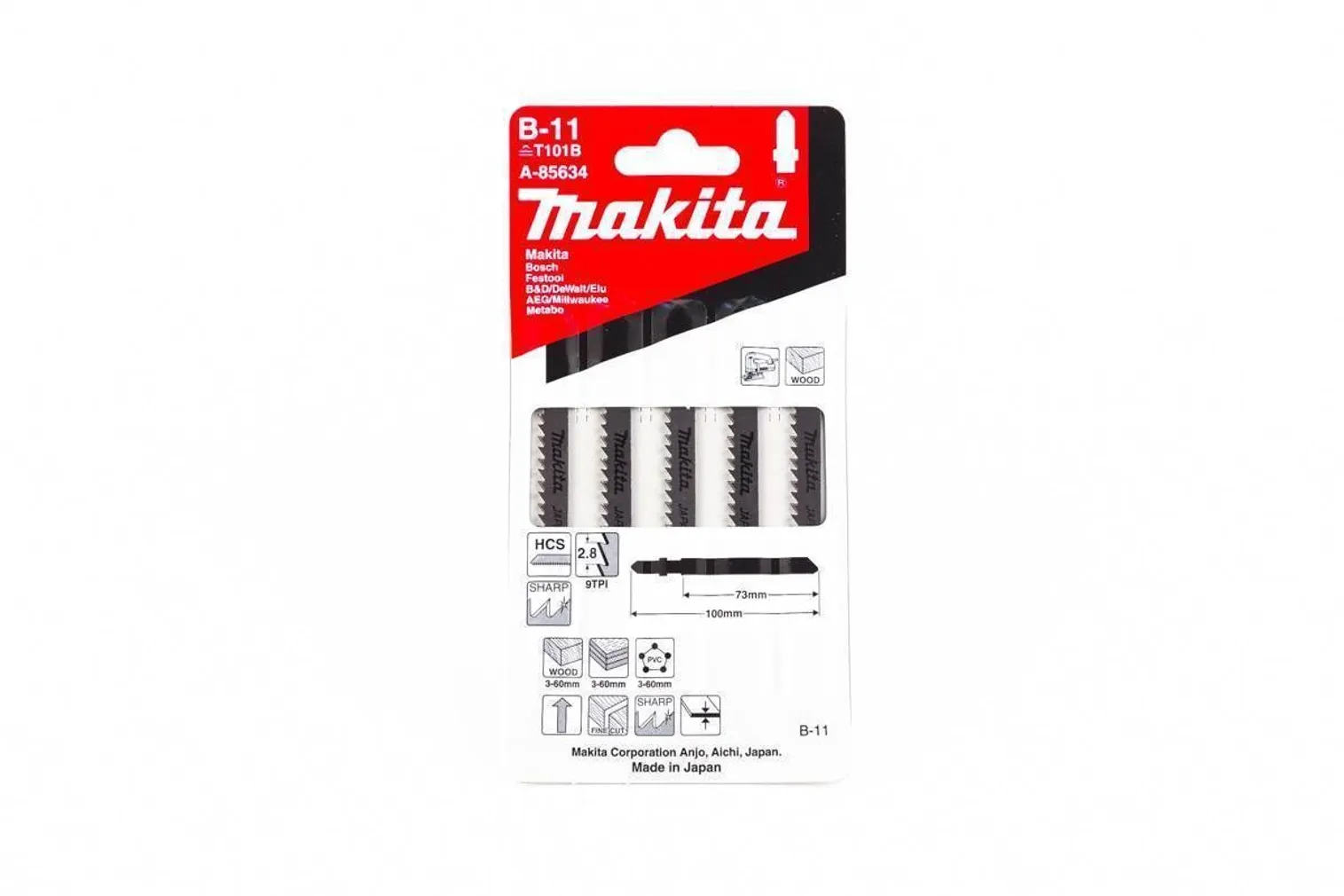 TIKKSAETERAD B-11 75MM 5TK PAKIS VINEER PLASTIK