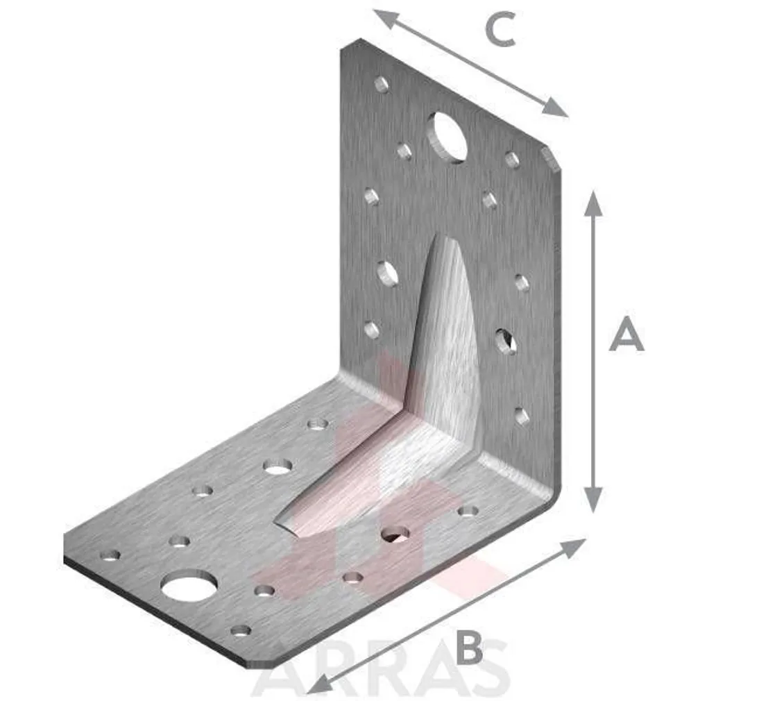 NAELUTUSNURK ARRAS 140X140X90X2,5 TUGEVDATUD