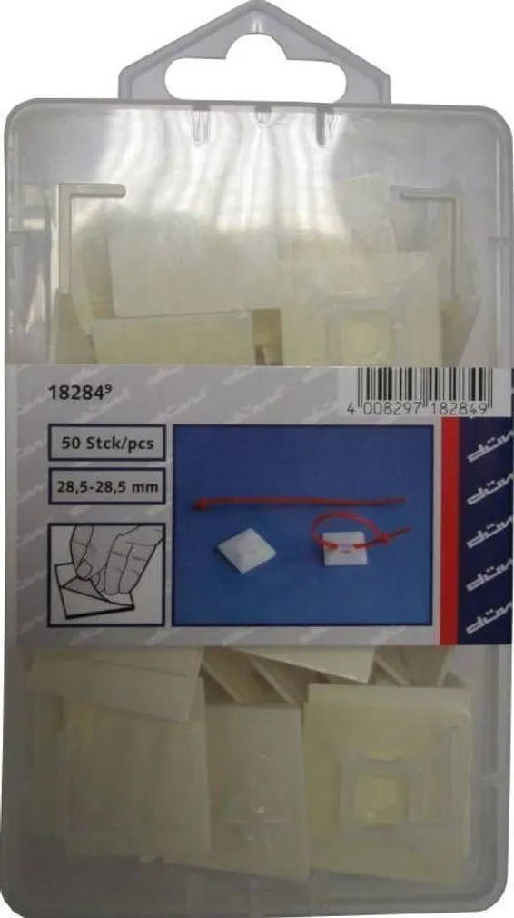 KAABLISIDEME ALUS DÜWI 28,5X28,5MM 6MM AVA 50TK PAKIS