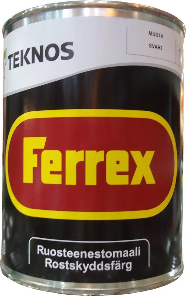 METALLIVÄRV TEKNOS FERREX 1L MUST MATT
