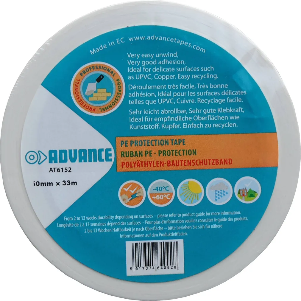 EHITUSTEIP PE AT-6152 ADVANCE 50MMX33M VALGE