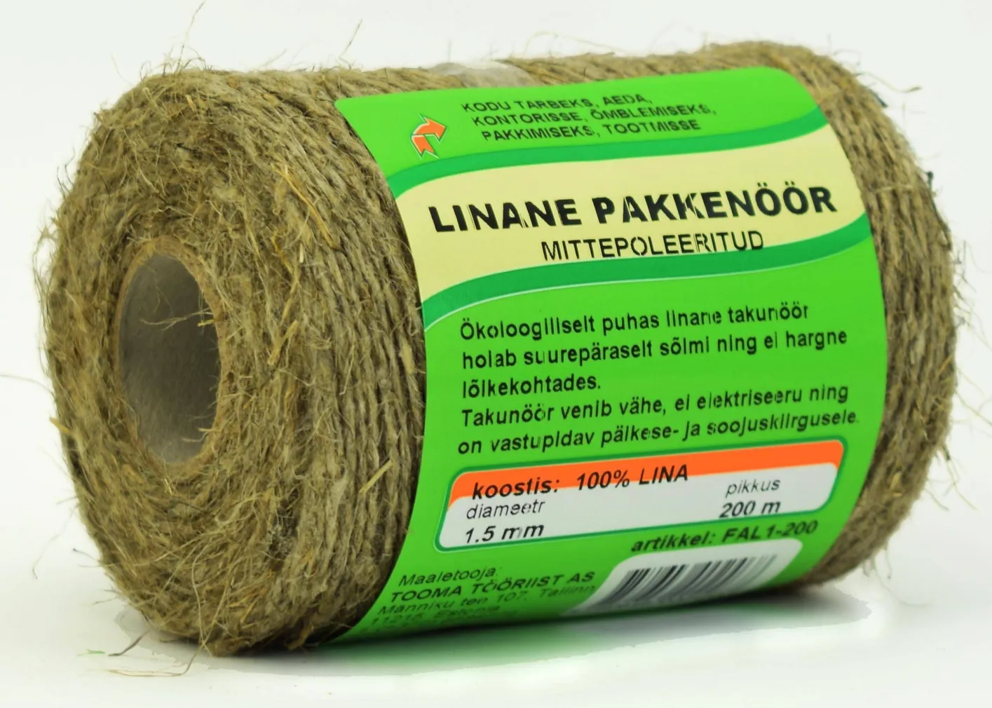 PAKKENÖÖR LINANE 1,5MM 200M/RULLIS