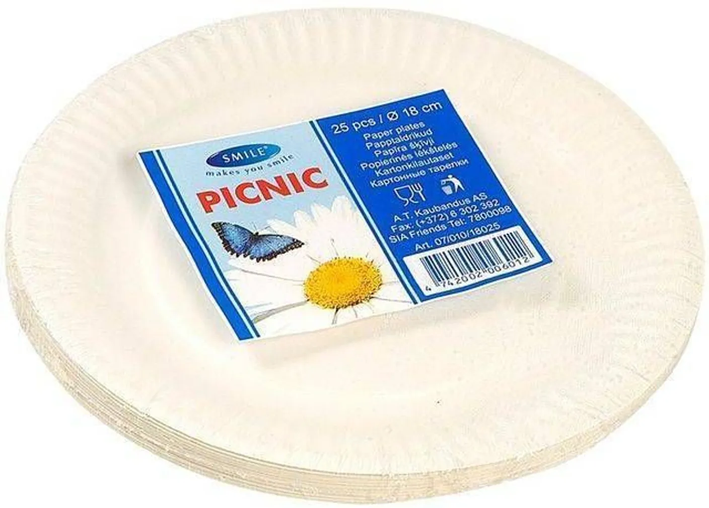 PAPPTALDRIKUD SMILE 18CM 25TK