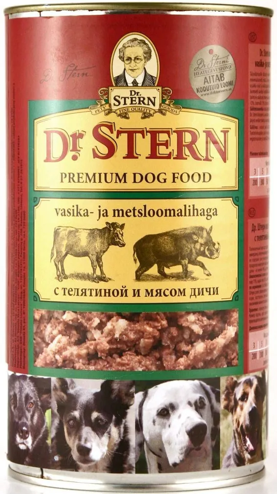 LEMMIKLOOMA KOERAKONSERV DR.STERN 1,25KG