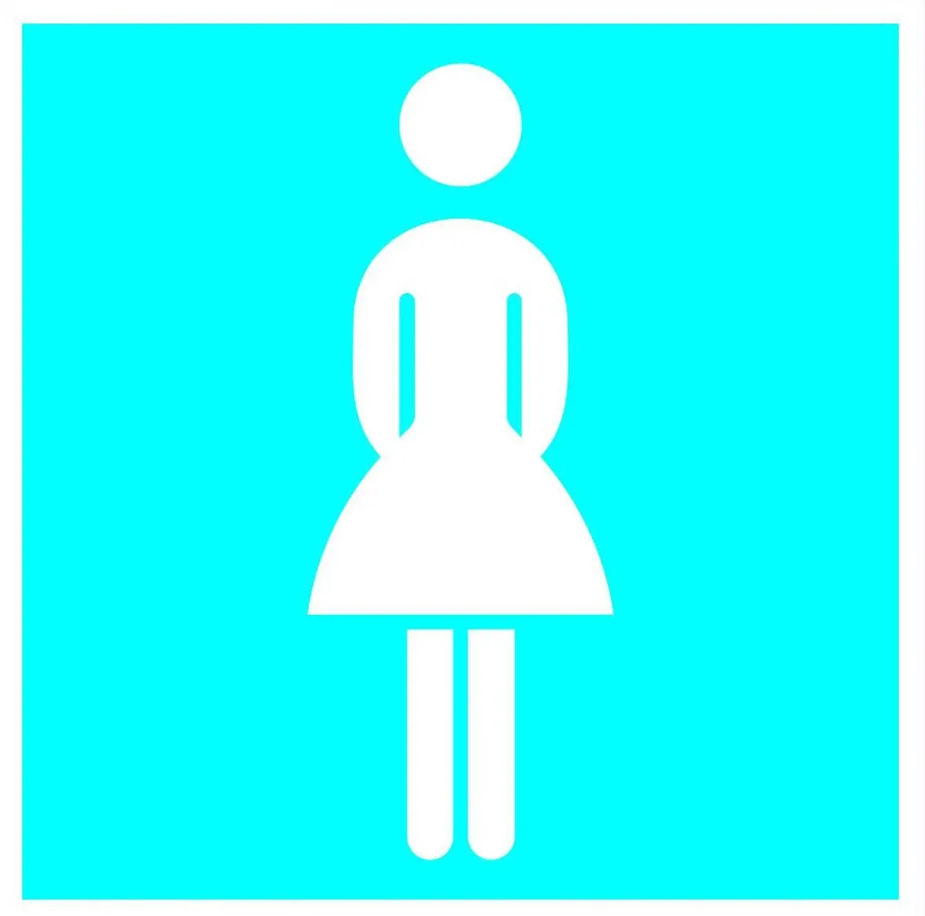 KLEEBIS NAISTE WC 10X10