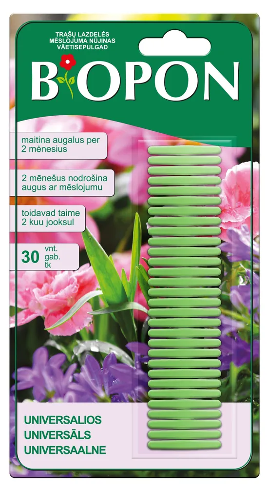 UNIVERSAALSED VÄETISEPULGAD BIOPON 30TK