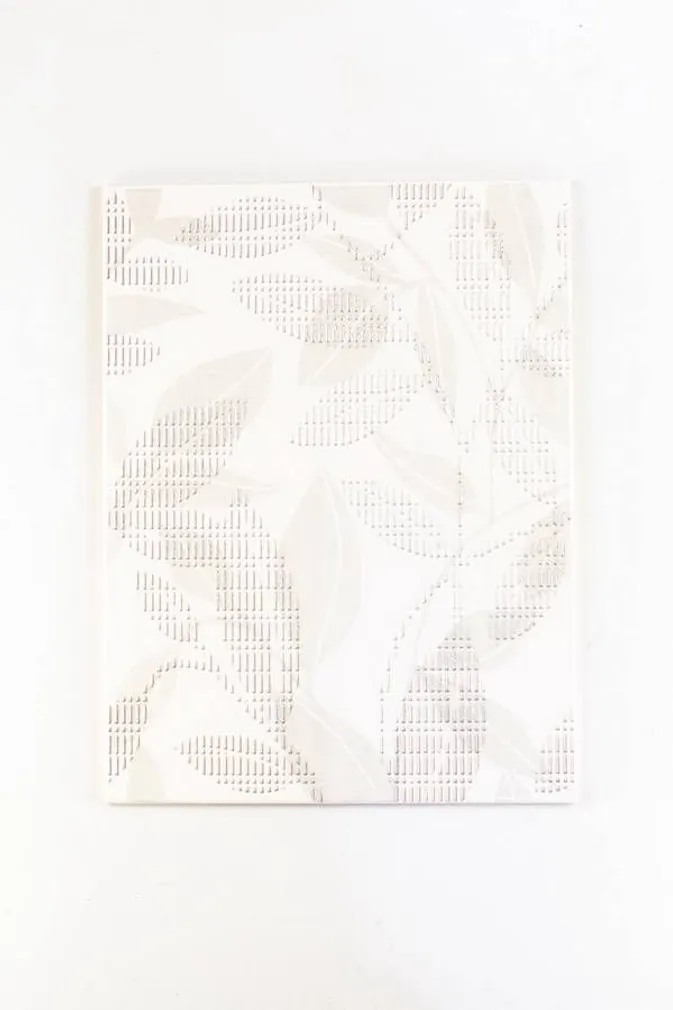 KERAAMILINE DEKOORPLAAT 25X33CMM, PILT REMIX WHITE W