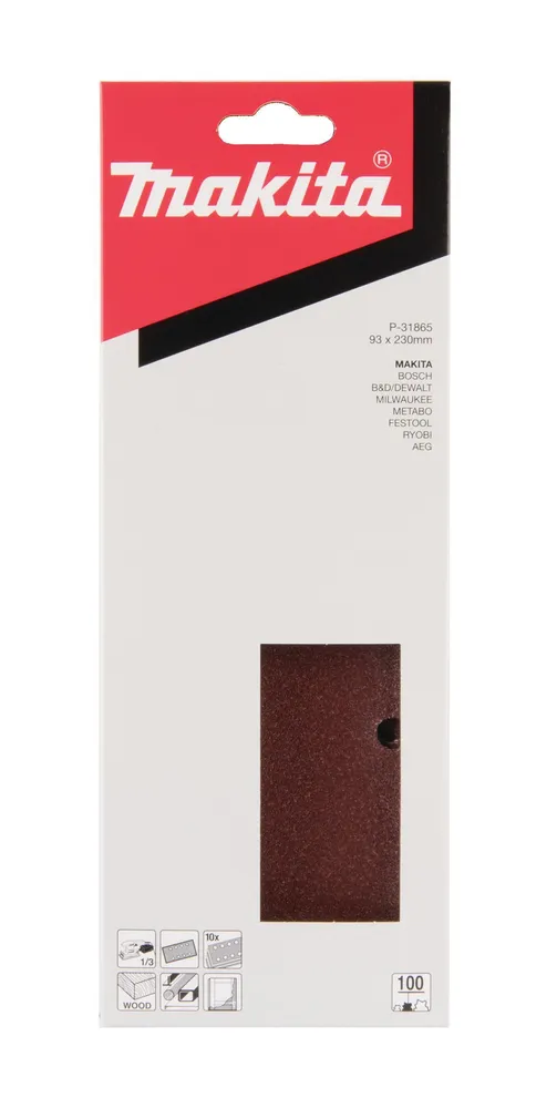 LIHVPABER MAKITA 93X230MM K100 10TK PAKIS