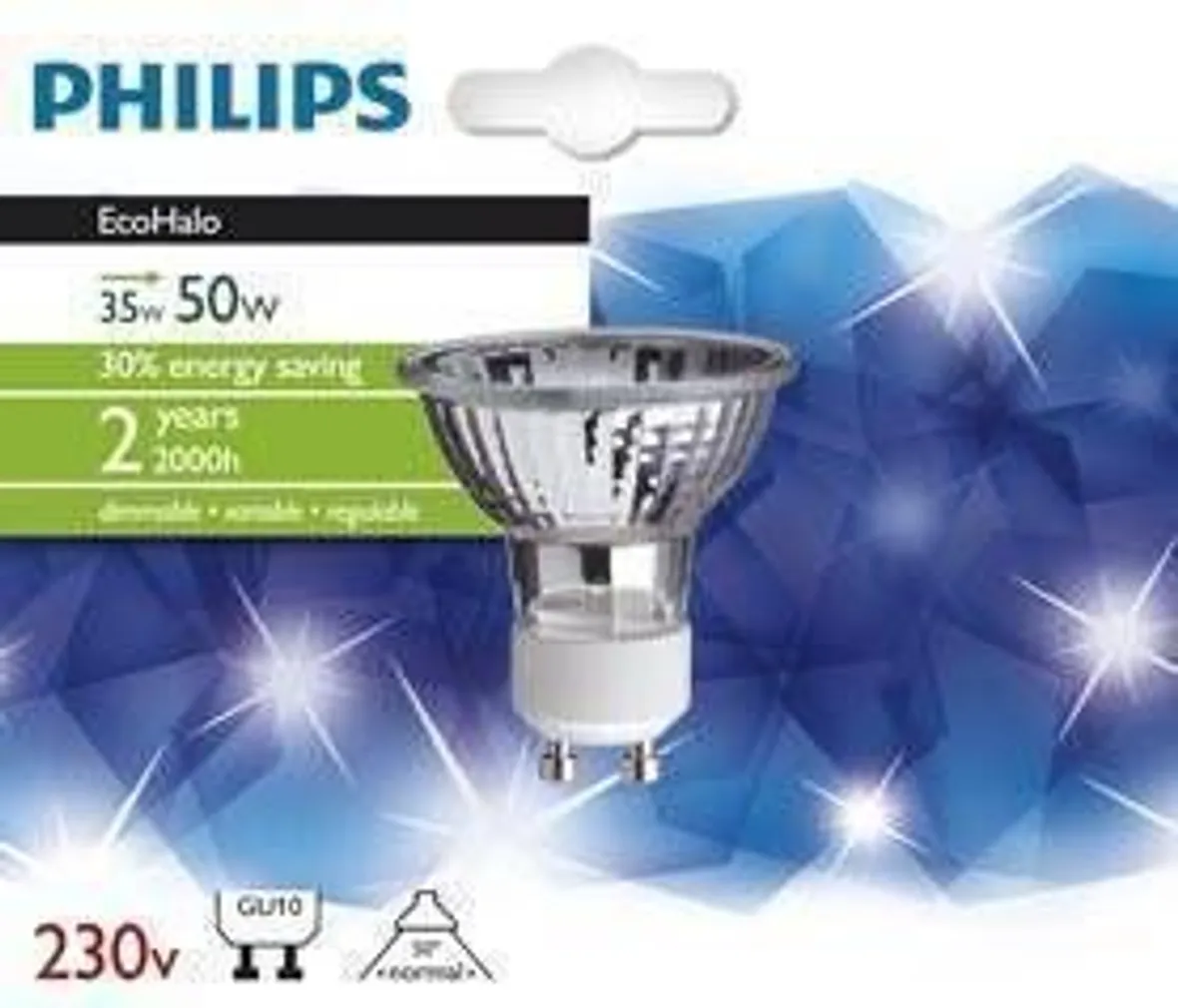 HALOGEENLAMP ECOHALO TWISTLINE GU10 35W 50° 230V PHILIPS