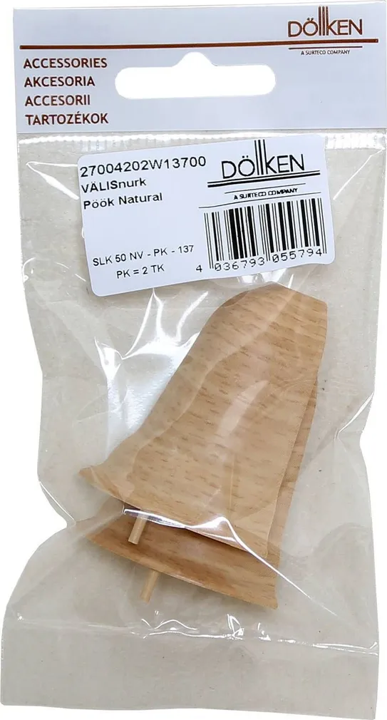 VÄLISNURK DURI PÖÖK NATURAL SLK50-137 2TK/PK